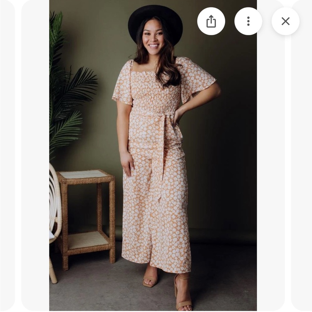 Baltic Born Kendall Coral Floral Jumpsuit